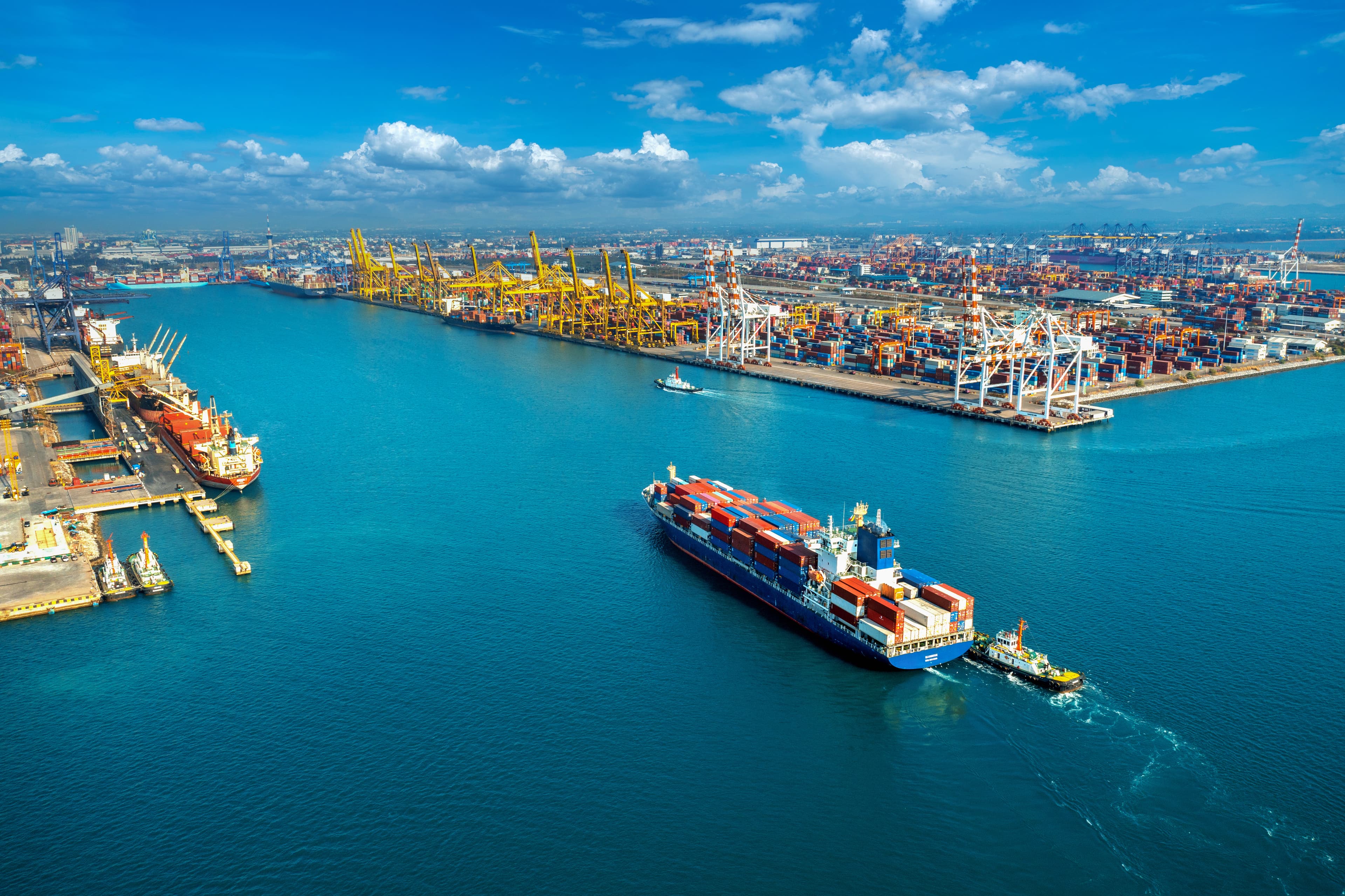 Cargo Ship at Port